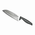 Cutit santoku Precioso, Tescoma, 16 cm, inox/plastic, gri/negru