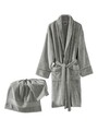Set halate de baie, Cotton Box, Exclusive, Bumbac , Gri
