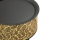 Set 2 masute Leavy, Mauro Ferretti, Ø 40x60 cm, fier, auriu/negru