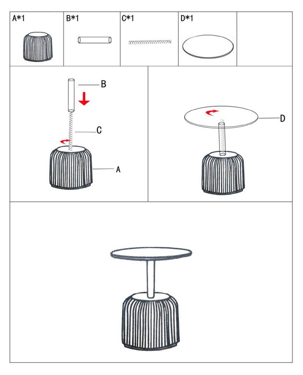 Masuta de cafea, Mauro Ferretti, Egle, 40x55 cm, metal/poliuretan, gri/auriu - imagine 3