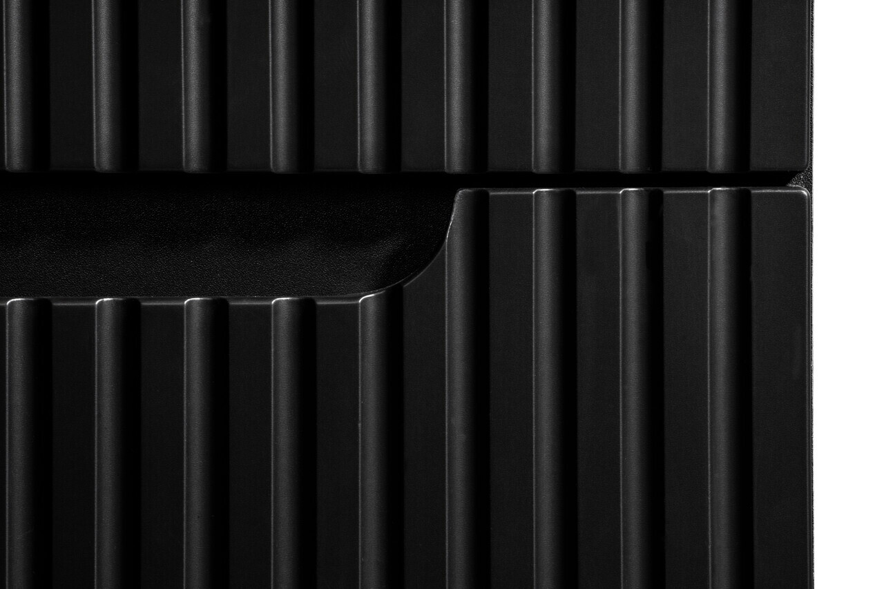 Set mobilier baie Nova Black Beyond 140 cm, dulap inalt si masca dubla cu lavoar, Comad, MDF/PAL, negru/stejar - view 2