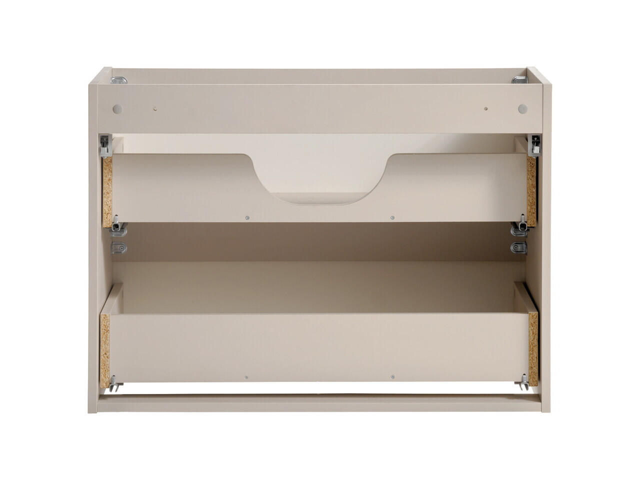 Set mobiler baie, dulap cu lavoar, 80 cm S Un Lola, Viva Cashmere White, Comad, MDF/PAL laminat, casmir mat — imaginea 3
