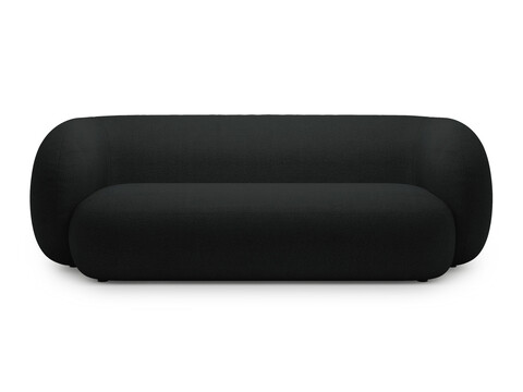 Canapea modulara 3 locuri, Kate, Micadoni, 213x99x76 cm, tesatura boucle, negru