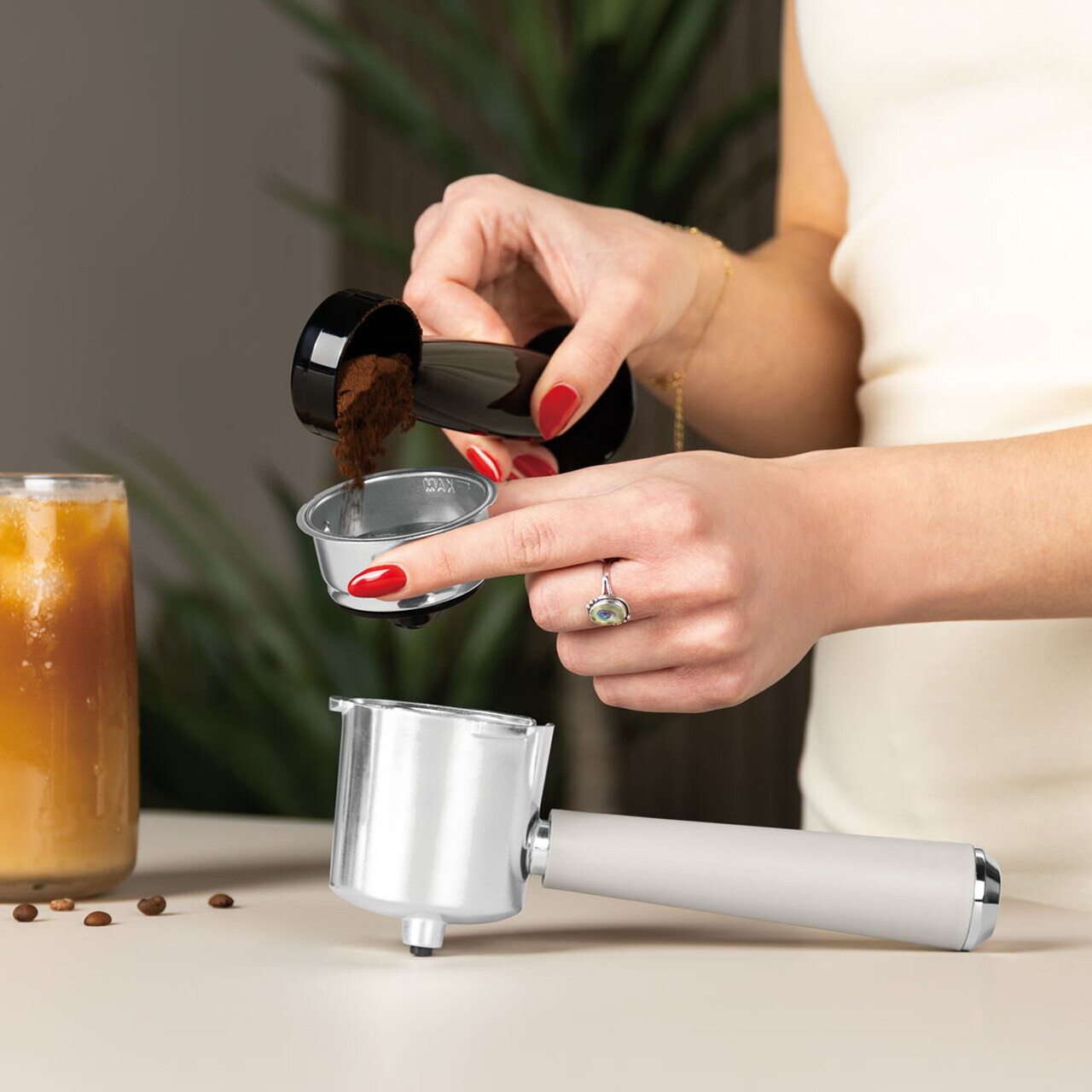 Espressor digital 3 in 1 Berlinger Haus, Sahara, 950W, 21x25.9x28 cm, inox, crem mat - view 7