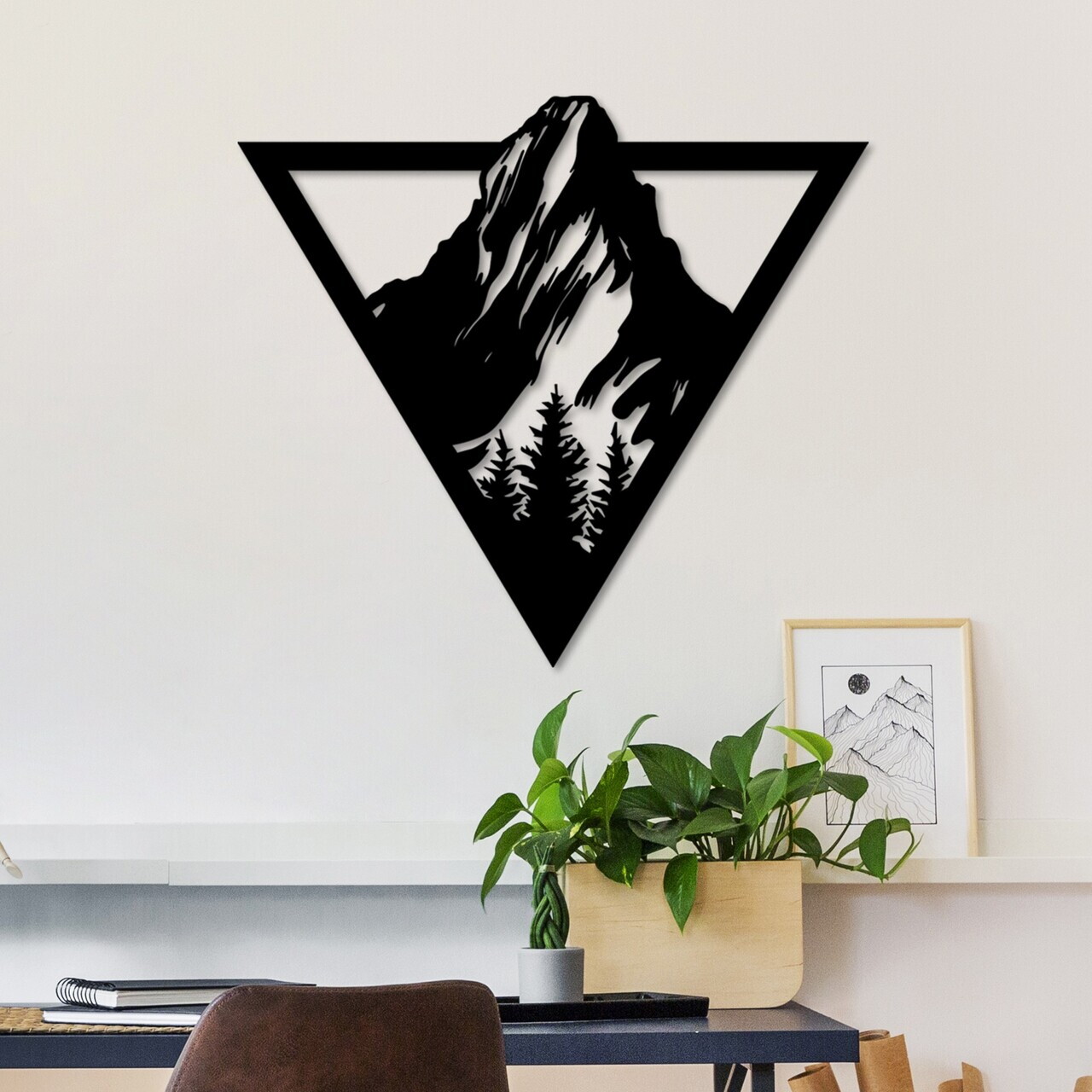 Decoratiune de perete, Matterhorn, Dimensiuni: 48 x 53 cm, Negru