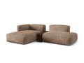 Coltar modular stanga 2 locuri, Martina-120, Micadoni Home, 285x176x75 cm, catifea, bej inchis