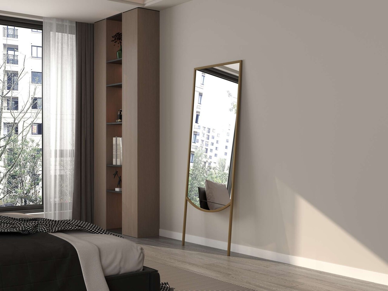 Oglinda Cheval Hanah Home Econo 70x180 cm Metal Auriu