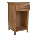 Noptiera cu 1 sertar, Ava, Creaciones Meng, 35x25x63 cm, lemn de paulownia