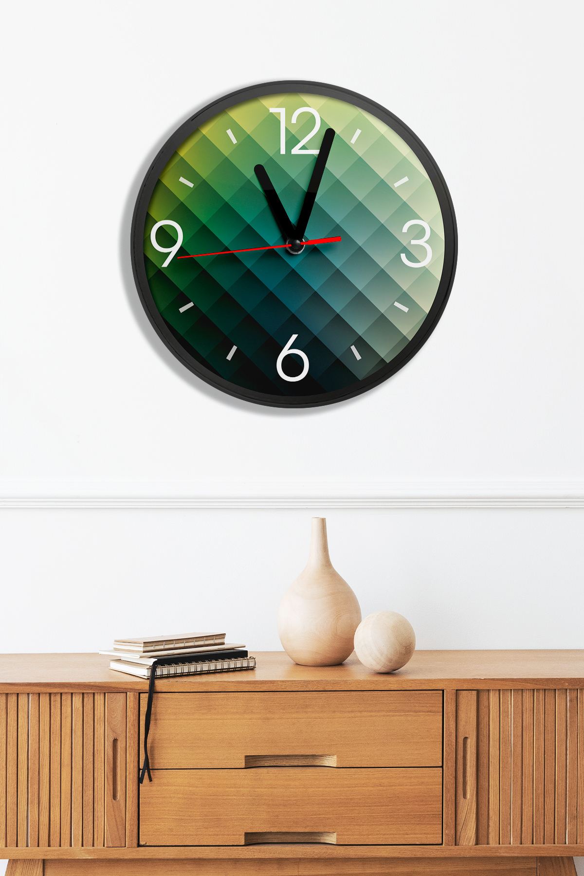 Ceas de perete, Artavessa3Dclock12, Dimensiuni: 36 x 36 x 1 cm, Multicolor