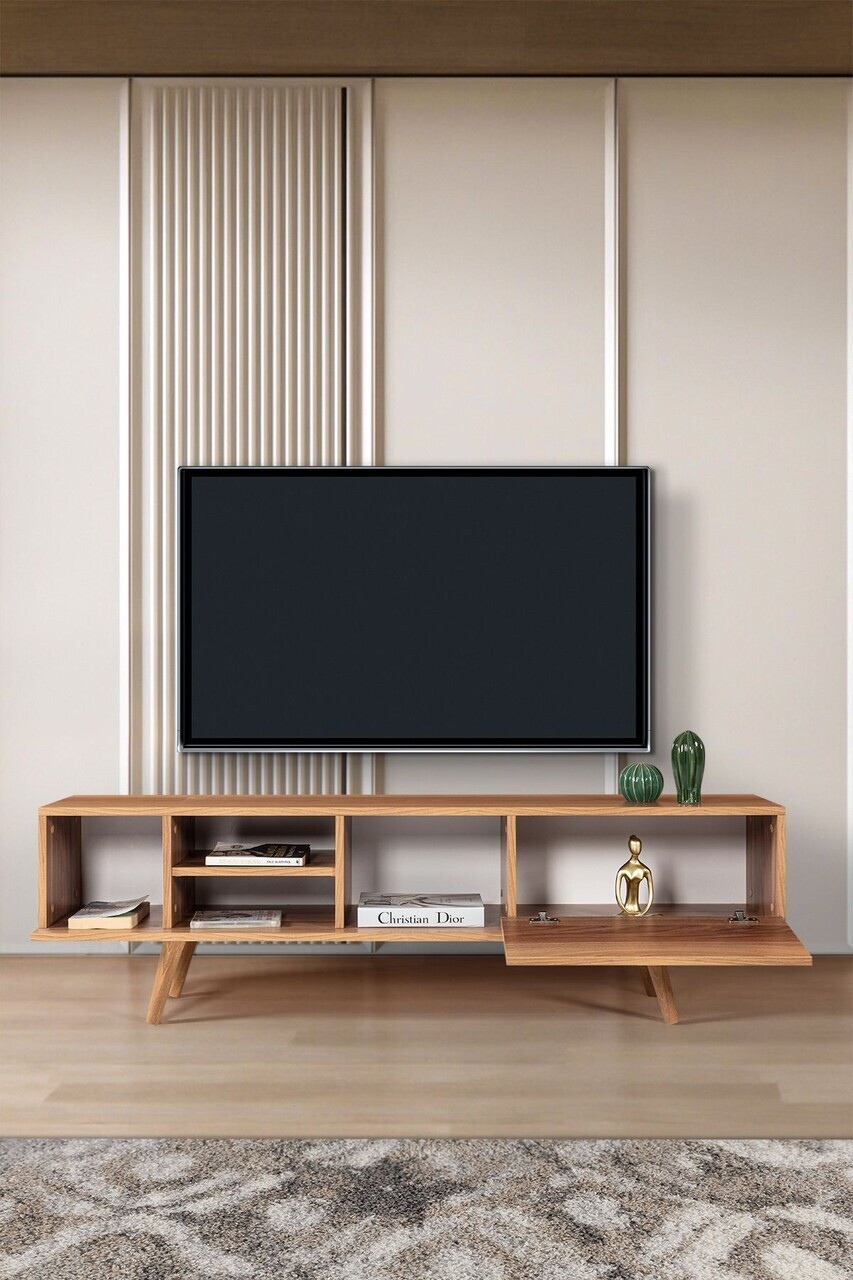 Comoda TV, Hanah Home, Ela 3632, 160x47x35 cm, PAL, Maro — imaginea 2
