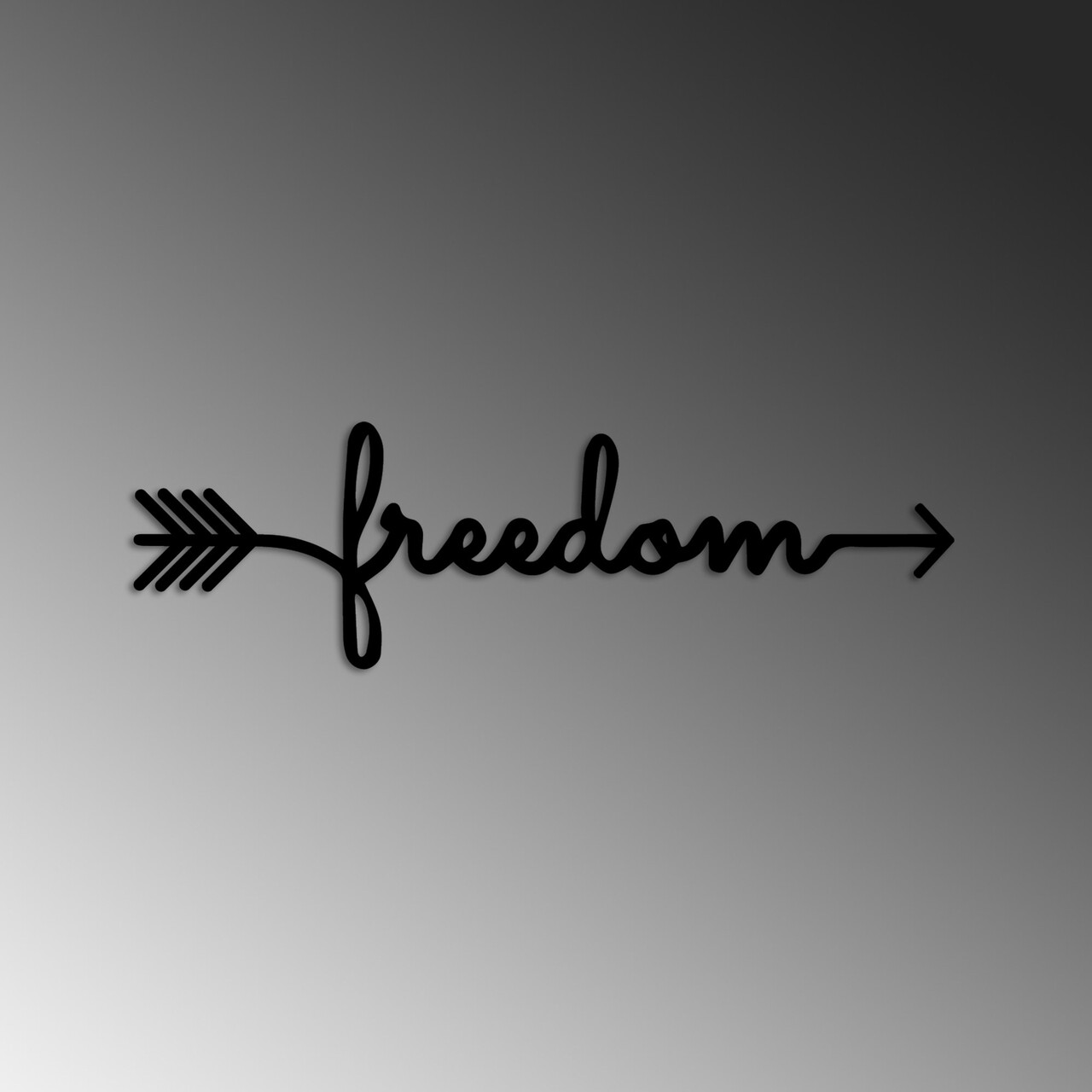 Decoratiune de perete, Freedom, Dimensiuni: 62 x 19 cm , Negru - view 4