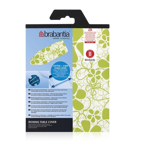 Husa pentru masa de calcat, Brabantia, Flower Design, 38 x 124 cm, 100% bumbac, asortat