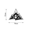 Decoratiune de perete, Everest, Metal, Dimensiune: 70 x 52 cm, Negru
