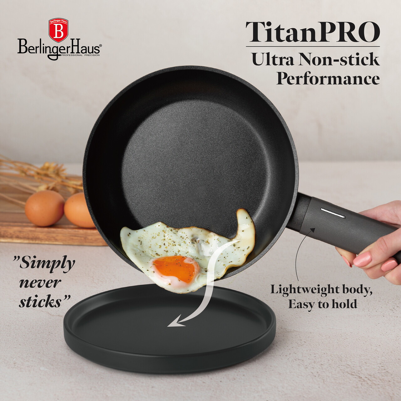 Set 3 tigai Berlinger Haus, Anthracite, 20/24/28 cm, aluminiu forjat, antracit mat - imagine 6