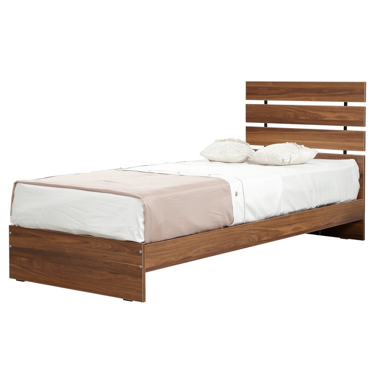 Pat de o persoană, Comforty, Fuga 120, 125x100x205 cm, PAL, Maro - 2 | YEO