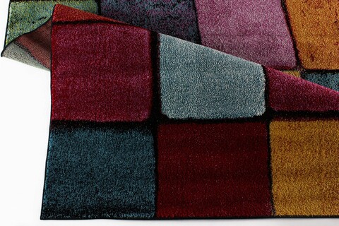 Covor de hol, Renkli Kare, 100x300 cm, Polipropilena, Multicolor