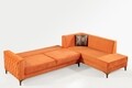 Coltar dreapta Cinar, Pandia Home, 195x87x75 cm, lemn, portocaliu