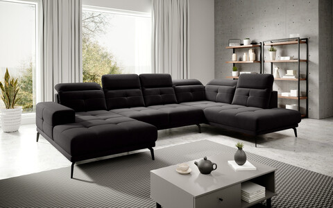 Coltar dreapta 6 locuri ELTAP, RT-10VE, Bretan, 350x205x107 cm, lemn/poliester, negru