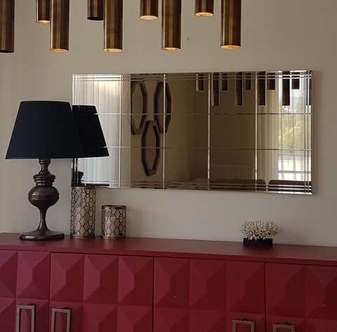 Oglinda decorativa A312Y, Neostill, 60 x 100 cm, bronz mezoni.ro