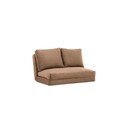 Canapea extensibilă cu 2 locuri, Futon, 859FTN1278, Metal , Maro deschis