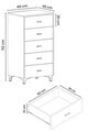 Dulap, Hanah Home, Riva, 60x112x45 cm, Alb