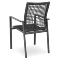 Scaun suprapozabil, Mauro, L.56 l.62 H.92, aluminiu/fibre sintetice/textilina, gri/negru