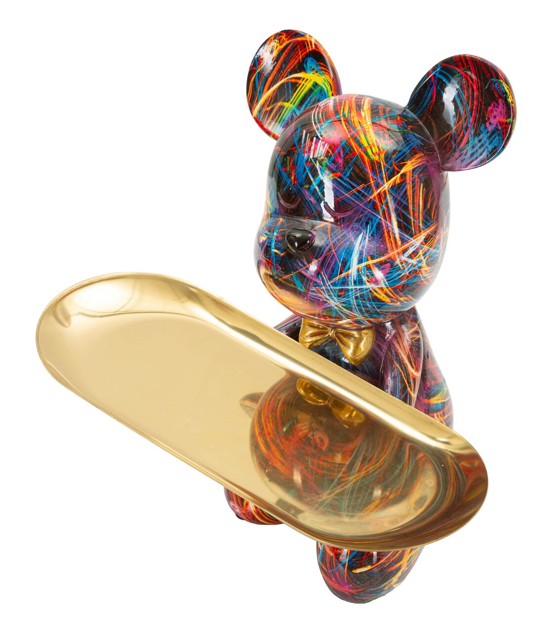 Decoratiune cu tava, Mauro Ferretti, Dog Psyco -B, 17x15x22.5 cm, polirasina, multicolor - imagine 6