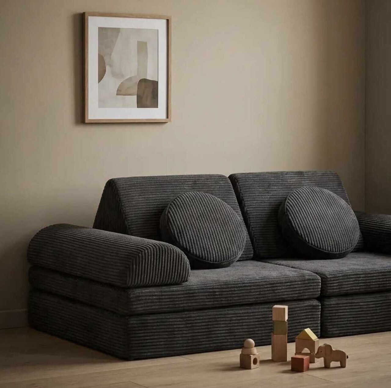 Canapea extensibilă pentru copii, Atelier del Sofa, 326NYR1117, Fumuriu