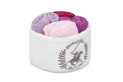 Set 4 prosoape wash 3, beverly hills polo club, 30x30 cm, bumbac, multicolor