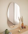 Oglinda decorativa, Siam, Lossa, 52x89x2.2 cm, MDF , Negru