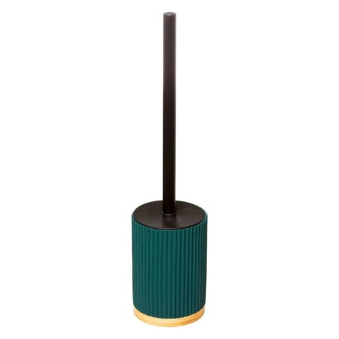 Perie pentru toaleta cu suport Colors, 5five, Ø 8.8 x 40 cm, polirasina/bambus, turcoaz 5five