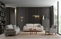 Canapea extensibila cu 3 locuri, Artie, 560ARE4168, Cadru: LEMN/PAL, Crem / Albastru