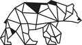 Decoratiune de perete, Bear2, Metal, Dimensiune: 55 x 30 cm, Negru