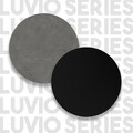 Comoda TV cu raft, Yardley, LV9-RL, pal melaminat, argintiu/negru