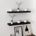Raft de perete, Minerva, Gizli2 80, 80x3 cm, PAL, Negru