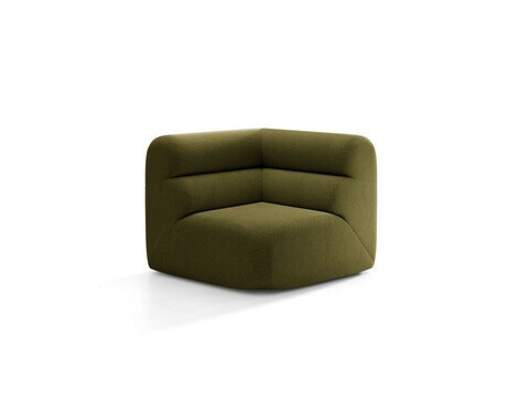 Modul coltar, Neo, Micadoni Home, 100x100x83 cm, tesatura Boucle, verde oliv inchis
