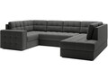 Coltar extensibil dreapta 5 locuri ELTAP, RT-06SO, Blewett, 299x198x82 cm, lemn/poliester, gri inchis