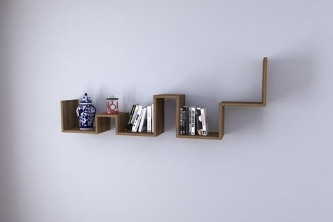 Raft pentru perete raffline, 150x53.2x22 cm, maro