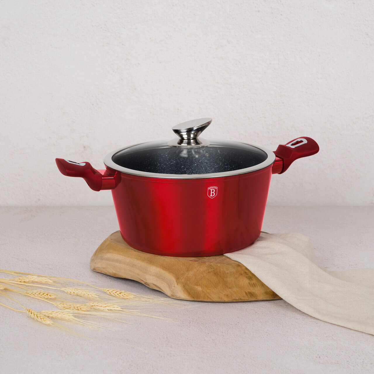 Set pentru gatit Berlinger Haus, Burgundy, 3 piese, aluminiu forjat, rosu - imagine 18