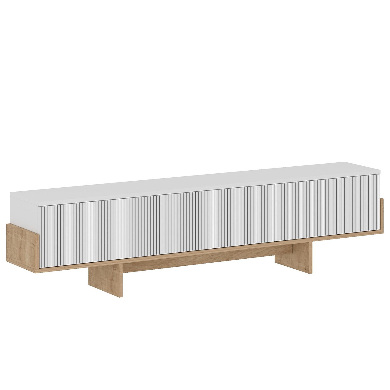 Comoda TV, Hanah Home, Hege, 180x44.6x30 cm, PAL, Stejar alb / safir - view 5