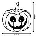 Decoratiune de perete, Halloween 6, Metal, Dimensiune: 52 x 51 cm, Negru