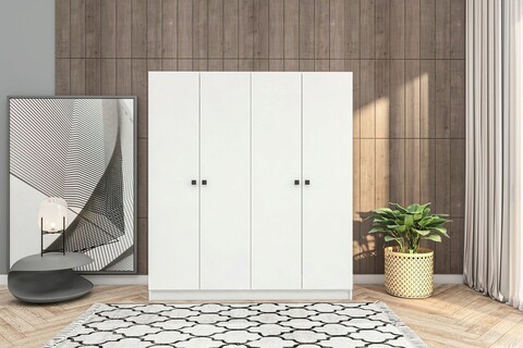 Dulap pentru haine, Glenevis, Royal 504, 120x170x41cm, Alb 120x170x41cm imagine 2022