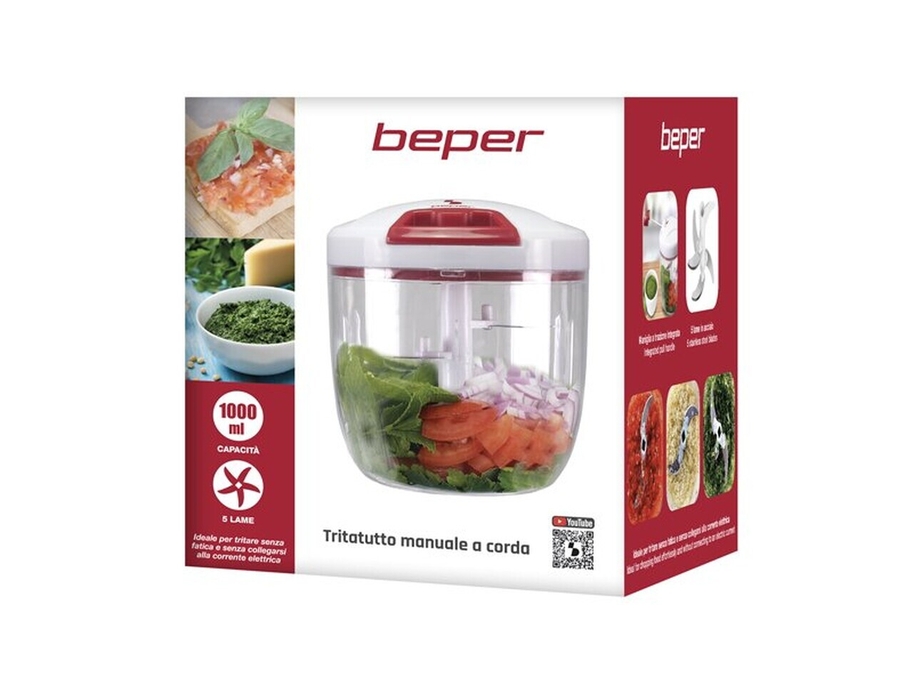 Tocator manual cu snur, Beper, C107UTT002, 13 x 13 x 14 cm, 5 lame - view 11