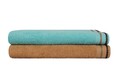 Set 2 prosoape de baie 408,  Beverly Hills Polo Club, 70x140 cm, bumbac, caramel/petrol/albastru