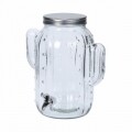 Dispenser din sticla pentru bauturi Cactus, 8 L, sticla, transparent