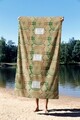 Prosop de plaja, Astacura, Forest Camping 70, 70x130 cm, 70% poliester/30% poliamida, Multicolor