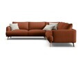 Coltar simetric 5 locuri, Naomi, Micadoni Home, 280x280x75 cm, tesatura structurata, caramiziu