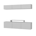 Comoda TV cu raft Line, Decorotika, 180x37.4x40 cm, alb