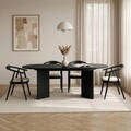 Masa extensibila, Nordure, Sorell, 160x75x90 cm, Negru