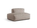 Modul stanga pentru canapea, 2 locuri, Martina-169, Micadoni Home, 133x106x75 cm, tesatura structurata catifelata, bej inchis